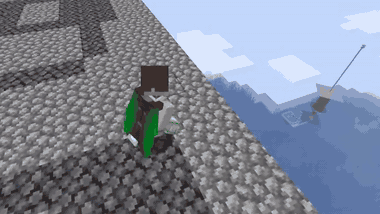 Игрок летит над готовой линией Небулы · MineShield Wiki